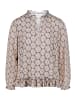 CARTOON Casual-Bluse mit Raffung in Blau/Beige
