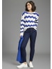 Kangaroos Ajourpullover in Blau-weiß