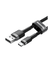 Wisam® Baseus Ladekabel Nylonkabel USB/USB-C QC3.0 3A 1M schwarz