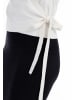 faina Damen Kurzarm-Pullover in Wollweiss