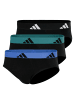 adidas 3er Pack Brief Active Flex Cotton in Schwarz