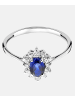 Diamant L'éternel Ring aus 375 Weißgold mit Saphir