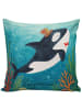Mr. & Mrs. Panda Couchkissen Orca Zylinder Design ohne Spruch in Weiß