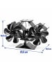relaxdays Kaminventilator in Schwarz - (B)23,5 x (H)14,5 x (T)10,5 cm