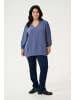 KAFFE curve Bluse langarm KCkamille Regular fit in Blue Indigo
