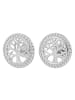 Adeliás Damen Ohrringe – Ohrstecker Lebensbaum aus 925 Silber in silber