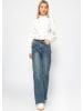 SASSYCLASSY Baumwoll Bluse mit Rüschen in Offwhite