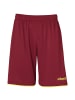 uhlsport  Trainingshose CLUB SHORTS in bordeaux/fluo gelb