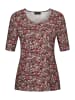GOLDNER Shirt Shirt in braun / rot / weiß / gemustert
