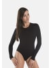 Teyli 2er Pack: Langärmeliger Viskose-Bodysuit Longy in schwarz