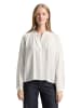 TOM TAILOR Denim Loose Fit Bluse mit Ballonärmeln in White