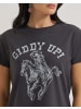 Wrangler T-Shirt Giddy Up in Black