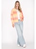 myMo Damen Cardigan in Orange Mehrfarbig