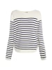 DreiMaster Damen Strickpullover in Wollweiss Marine
