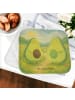 Mr. & Mrs. Panda Topflappen Avocado Pärchen Design ohne Spruch in Weiß