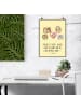 Mr. & Mrs. Panda Bild Igel Familie mit Spruch in Gelb Pastell