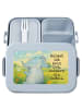 Mr. & Mrs. Panda Lunch Box Elefant Seifenblasen Design mit Spruch in Blau Pastell
