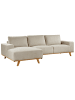 Beliani Ecksofa NORA in Beige/Braun - (W) 279 x (H) 77 x (L) 150 cm