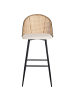Beliani 2-tlg Barhocker CORNELL in Schwarz/Beige/Braun