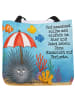 Mr. & Mrs. Panda Damen Schultertasche Seeigel Design mit Spruch in Weiß