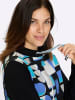 Sieh an! Sweatshirt in türkis-schwarz-bedruckt