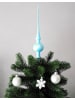 JACK Christbaumspitze Eislack 28cm Glas Matt Emaille in Himmelblau Eislack