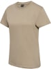 Hummel T-Shirt "Hmlactive Co Tee S/S Woman" in Braun