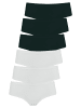 Lisca 6er Pack Panty in white-black