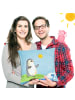 Mr. & Mrs. Panda Kissen 40x40 Pinguin Surfer ohne Spruch in Eisblau