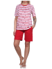 NORMANN kurzarm Schlafanzug Shorty - 79117 in rot