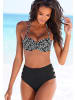 LASCANA Highwaist-Bikini-Hose in schwarz