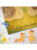 Mr. & Mrs. Panda Badehandtuch Schnecken Liebe Design mit Spruch in Grau Pastell
