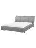Beliani Doppelbett NANTES in Grau/Silber - (W) 188 x (H) 97 x (L) 237 cm