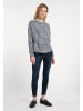 DreiMaster Maritim Sweat Jacke in Marine Weiss