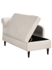 Beliani Chaiselongue LUIRO in Beige/Schwarz - (W) 160 x (H) 77 x (L) 70 cm linksseitig