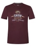 super.natural Merino T-Shirt M PRAY FOR SNOW TEE in weinrot