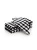 6er-Set Servietten "Vichy" in Schwarz