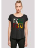 F4NT4STIC Long Cut T-Shirt Bob Marley Colour Blocks Two Sleeves Reggae Music in schwarz