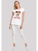 F4NT4STIC Extended Shoulder T-Shirt Jingle Bell Rocking Weihnachten Tree in weiß