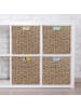 relaxdays 4 x Aufbewahrungskorb in Natur - (B)30 x (H)30 x (T)30 cm