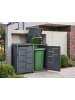 Beliani Mülltonnenbox PERISSA in Grau - (W) 134 x (H) 116 x (L) 80 cm