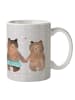 Mr. & Mrs. Panda Kaffeetasse Bär Freundin ohne Spruch in Grau Pastell