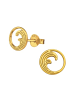 Alexander York Ohrstecker WELLE in Gold aus 925 Sterling Silber, 2-tlg.