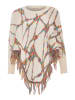 ebeeza Damen Poncho in Wollweiss
