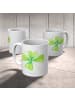 Mr. & Mrs. Panda Tasse Blume Kleeblatt ohne Spruch in Weiß