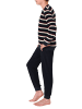 NORMANN langarm Frottee Schlafanzug Pyjama Bündchen Streifen - 77048 in marine