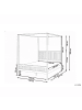 Beliani Himmelbett HARFLEUR in Braun - (W) 165 x (H) 203 x (L) 211 cm