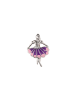 myMo Women Stud Earrings in Silver Violet Pink