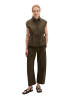 Marc O'Polo Ärmellose Crinkle-Bluse regular in Dark Brown