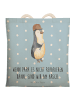 Mr. & Mrs. Panda Shopper-Tasche Wenn Papa es nicht reparieren ka... in Blau Pastell